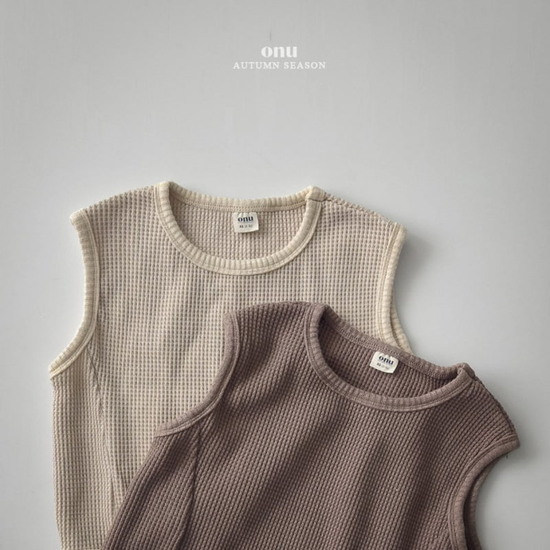 Onu - Korean Children Fashion - #stylishchildhood - Waffle Vest - 4