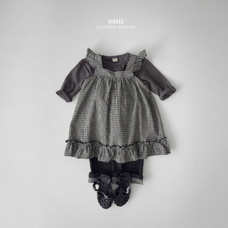 Onu - Korean Children Fashion - #childrensboutique - Check Frill Dress - 9