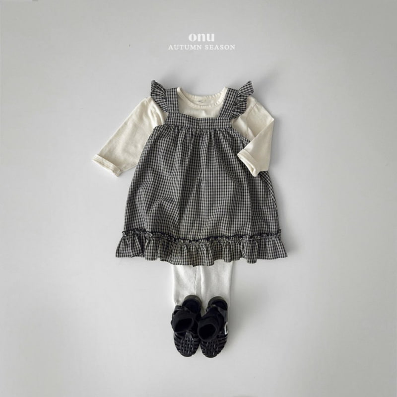 Onu - Korean Children Fashion - #designkidswear - Check Frill Dress - 10