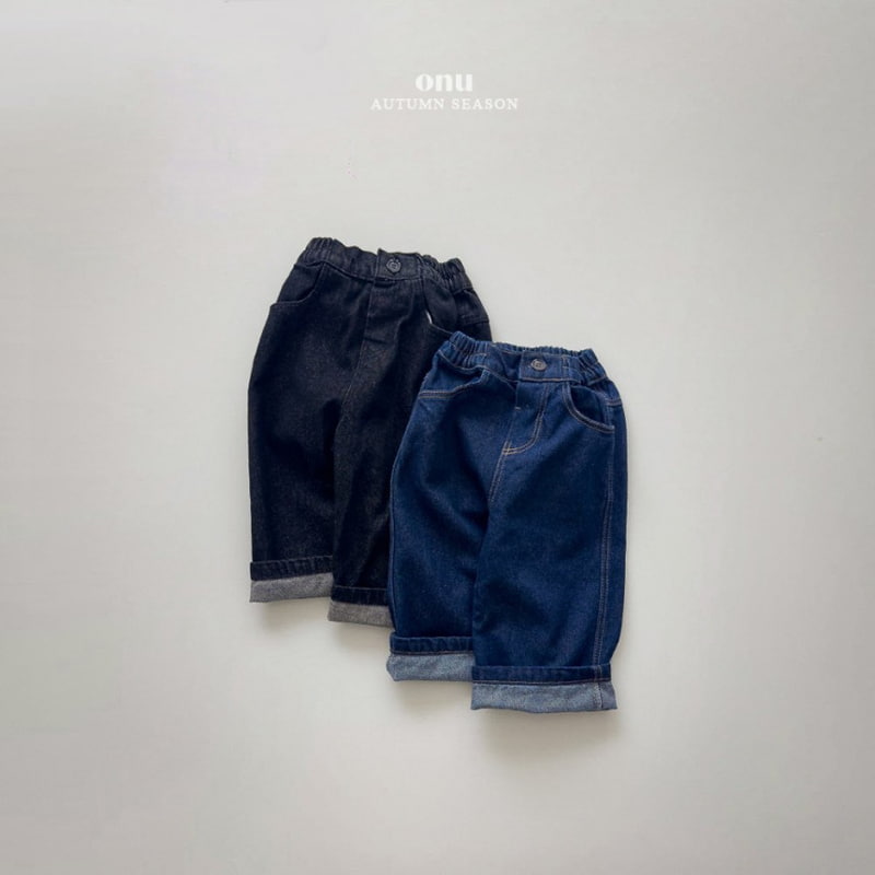 Onu - Korean Children Fashion - #designkidswear - Sell Busy Roll-up Denim Pants