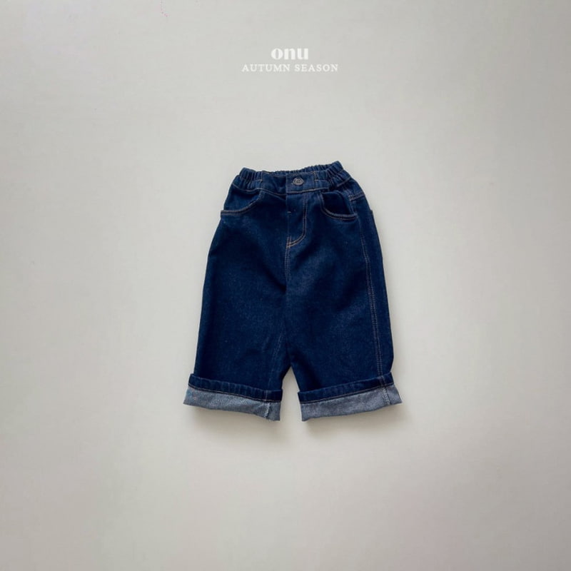 Onu - Korean Children Fashion - #fashionkids - Sell Busy Roll-up Denim Pants - 4