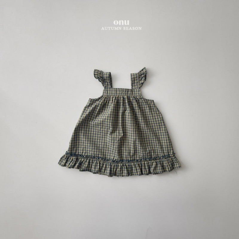 Onu - Korean Children Fashion - #littlefashionista - Check Frill Dress - 3