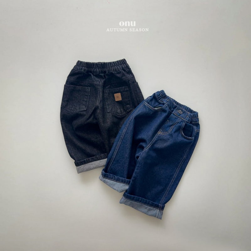 Onu - Korean Children Fashion - #littlefashionista - Sell Busy Roll-up Denim Pants - 8