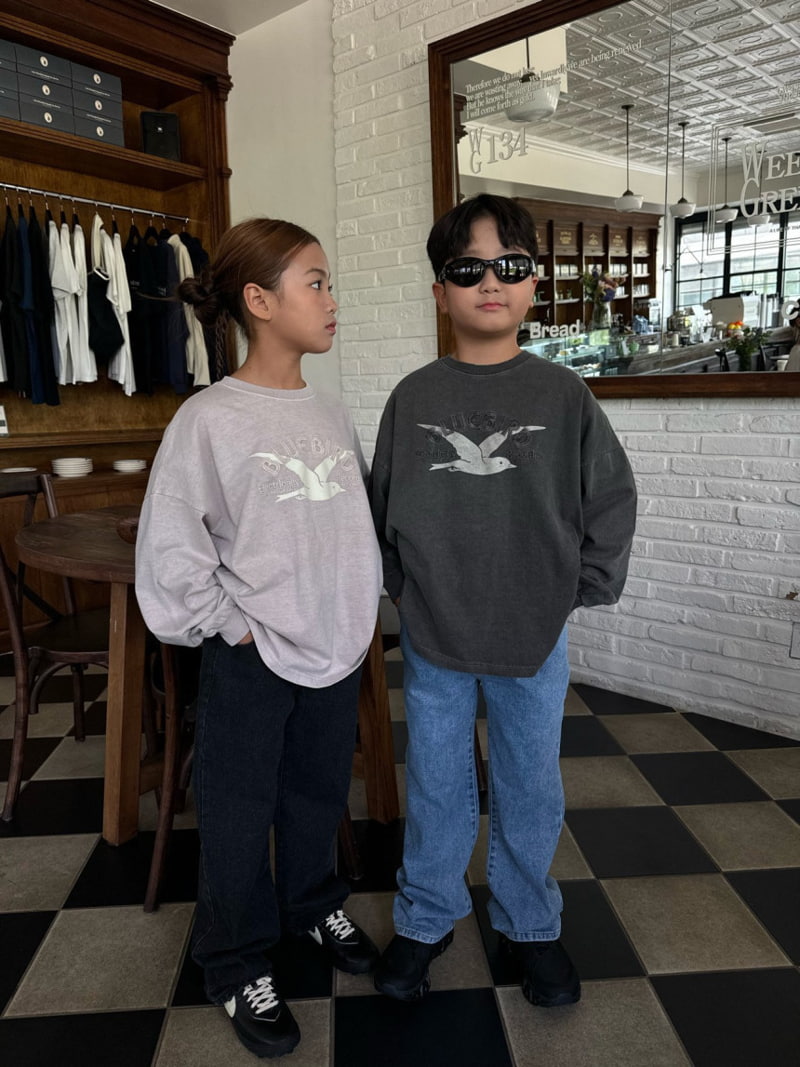 Our - Korean Children Fashion - #stylishchildhood - Graphic Blue Bird Tee - 4