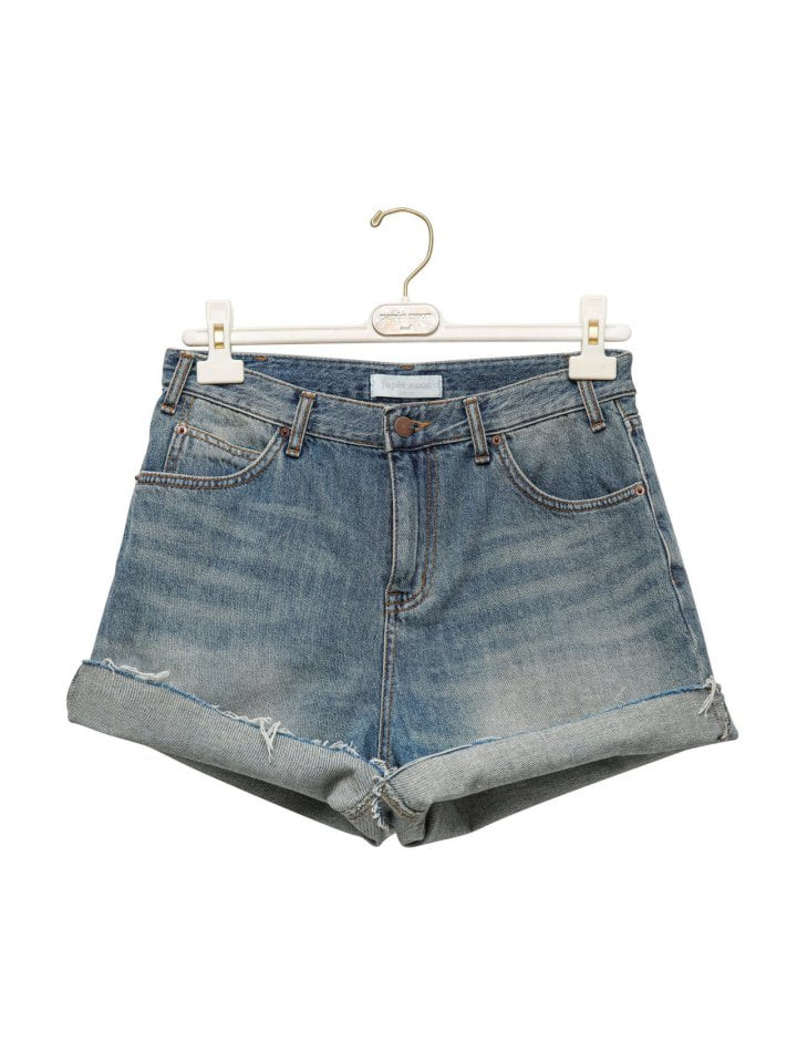 Paper Moon - Korean Women Fashion - #momslook - Raw Cut Washed Denim Shorts - 10