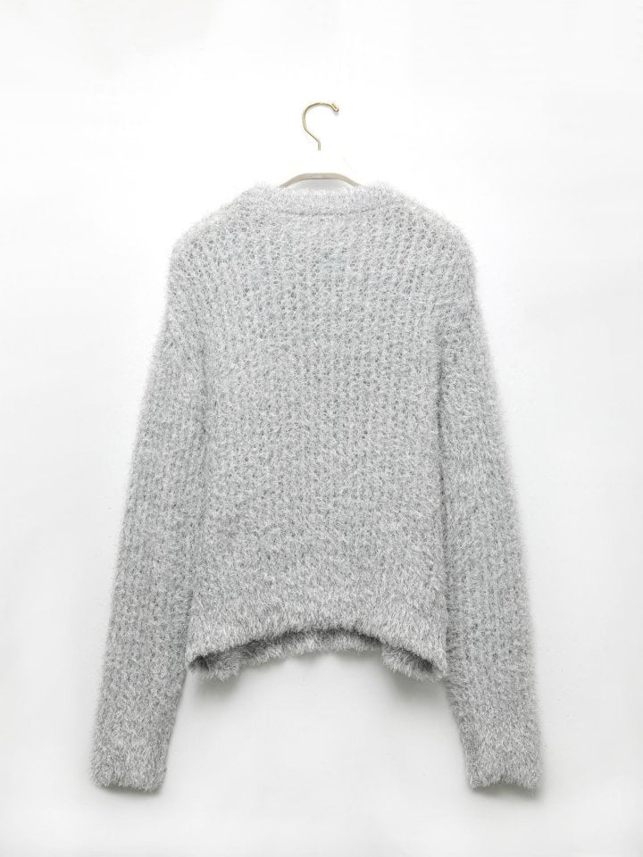 Paper Moon - Korean Women Fashion - #momslook - Metallic Pearl Oversized Knit Top - 5