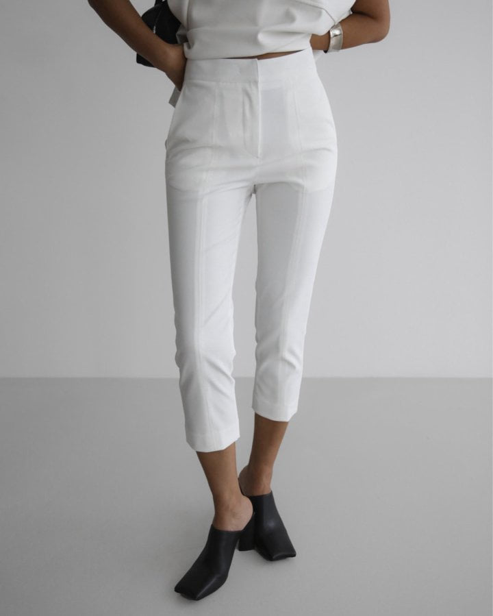 Paper Moon - Korean Women Fashion - #momslook - Classic Stitch Capri Trouser