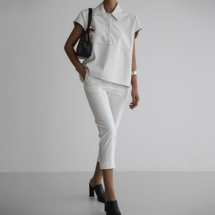 Paper Moon - Korean Women Fashion - #momslook - Classic Stitch Capri Trouser - 5