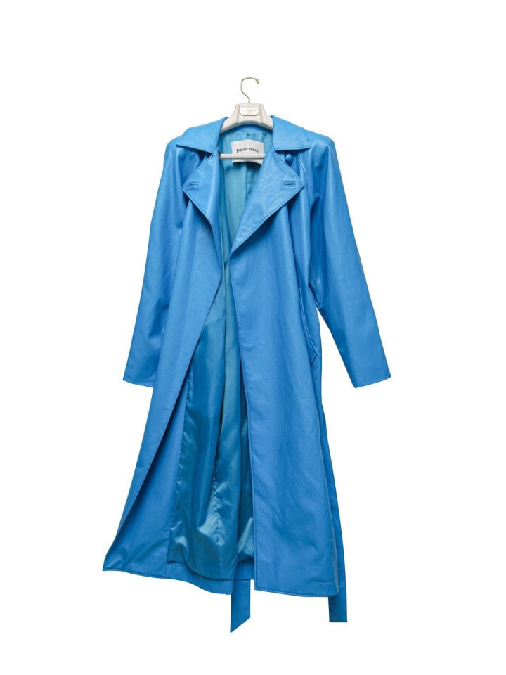 Paper Moon - Korean Women Fashion - #momslook - Padded Shoulder Leather Maxi Trench Coat - 10