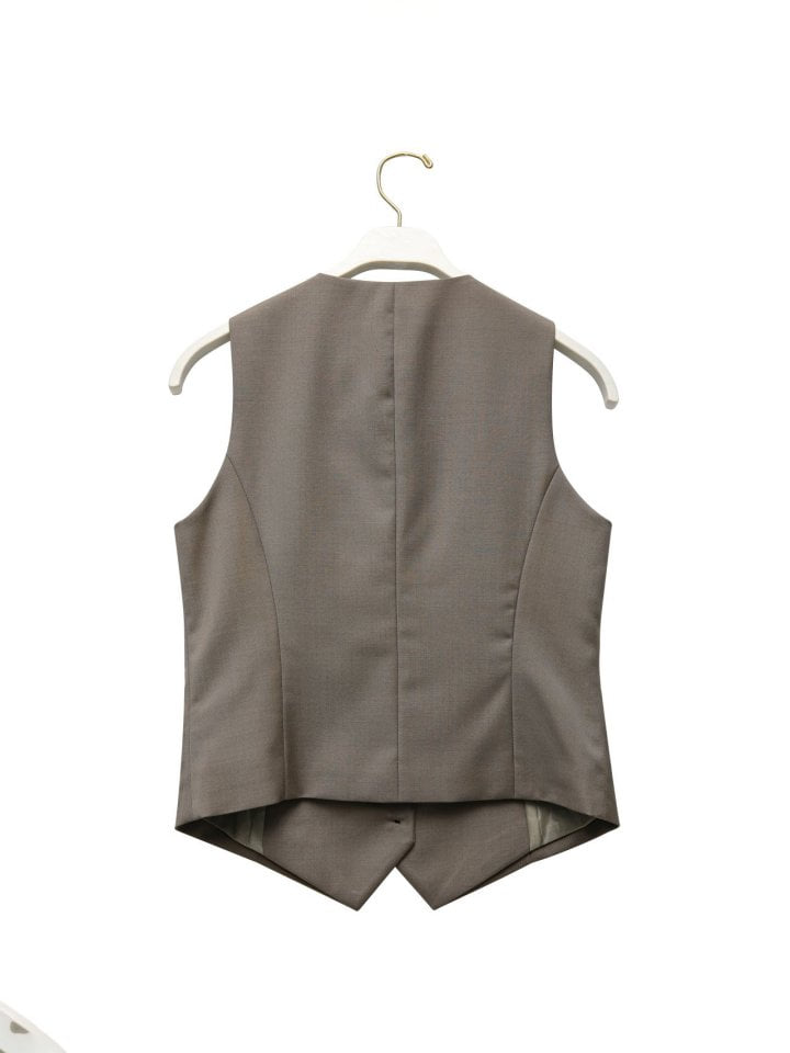 Paper Moon - Korean Women Fashion - #momslook - Sharkskin Set-up Vest - 7