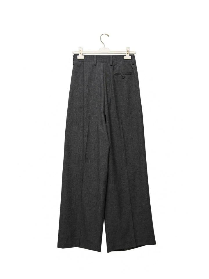 Paper Moon - Korean Women Fashion - #womensfashion - Asymmetry Pintuck Wide Maxi Pants - 4