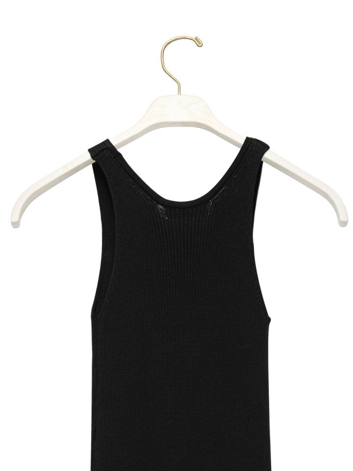 Paper Moon - Korean Women Fashion - #shopsmall - Sleeveless Ribbed Knit Mini Dress - 11