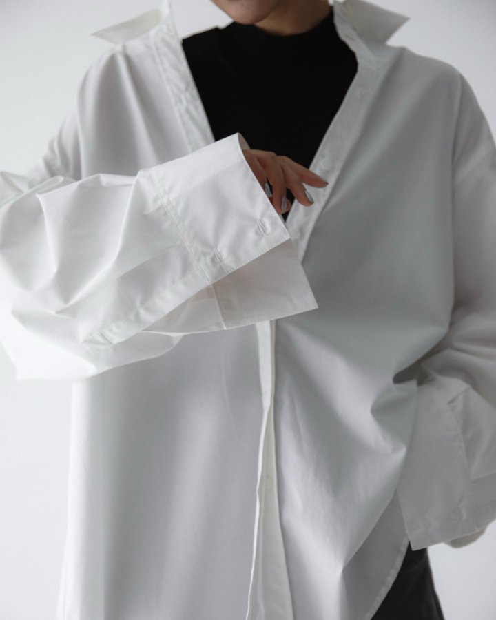 Paper Moon - Korean Women Fashion - #womensfashion - Oversized Wide Sleeve Button Shirt - 6