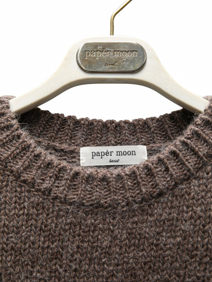 Paper Moon - Korean Women Fashion - #womensfashion - Alpaca Wool Chunky Round Knit Pullover - 5