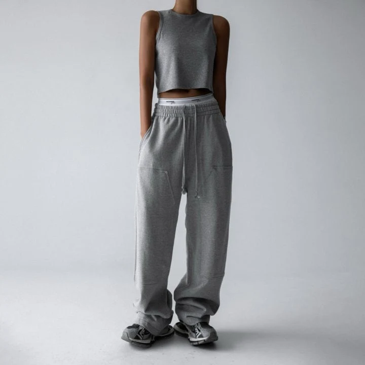 Paper Moon - Korean Women Fashion - #womensfashion - Rivet Point Sweat Pants