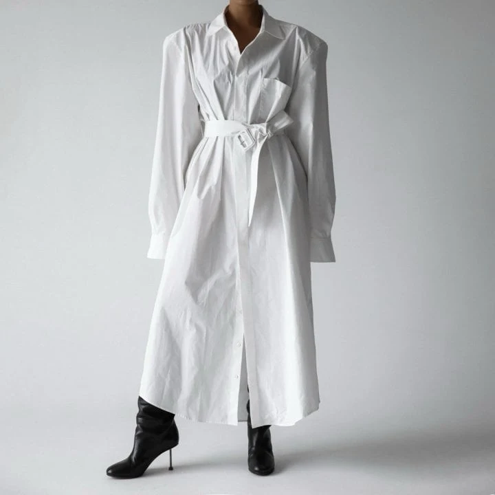 Paper Moon - Korean Women Fashion - #womensfashion - Trench Maxi Shirt One-piece