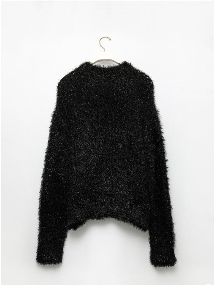 Paper Moon - Korean Women Fashion - #womensfashion - Metallic Pearl Oversized Knit Top - 5