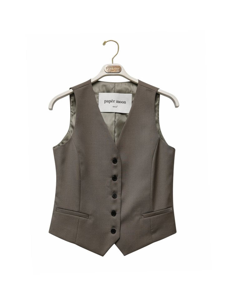 Paper Moon - Korean Women Fashion - #womensfashion - Sharkskin Set-up Vest - 6