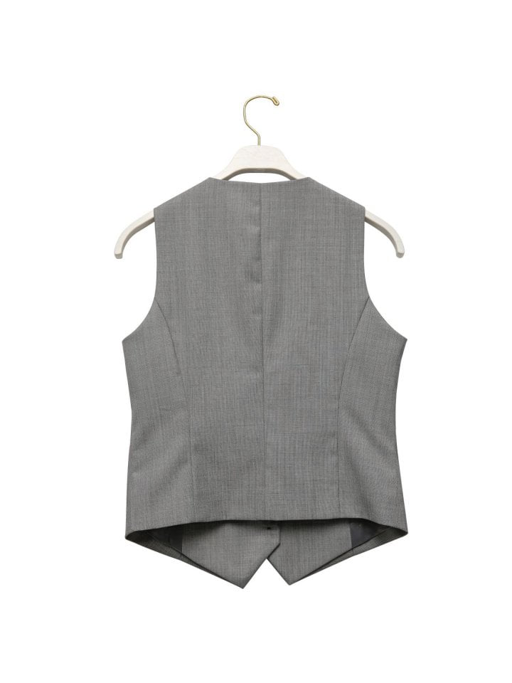 Paper Moon - Korean Women Fashion - #womensfashion - Sharkskin Set-up Vest - 5