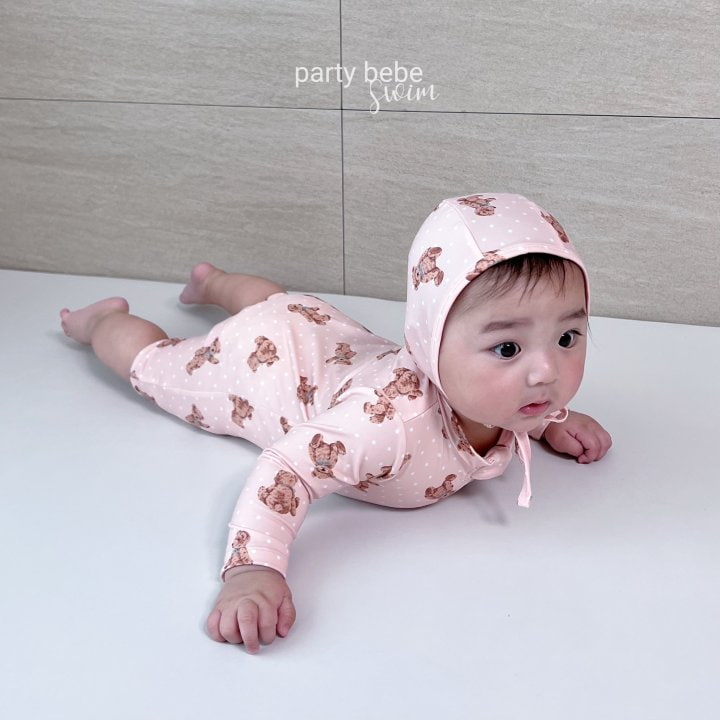 Party Kids - Korean Baby Fashion - #babyoninstagram - Bear Rashguard with Hat - 9