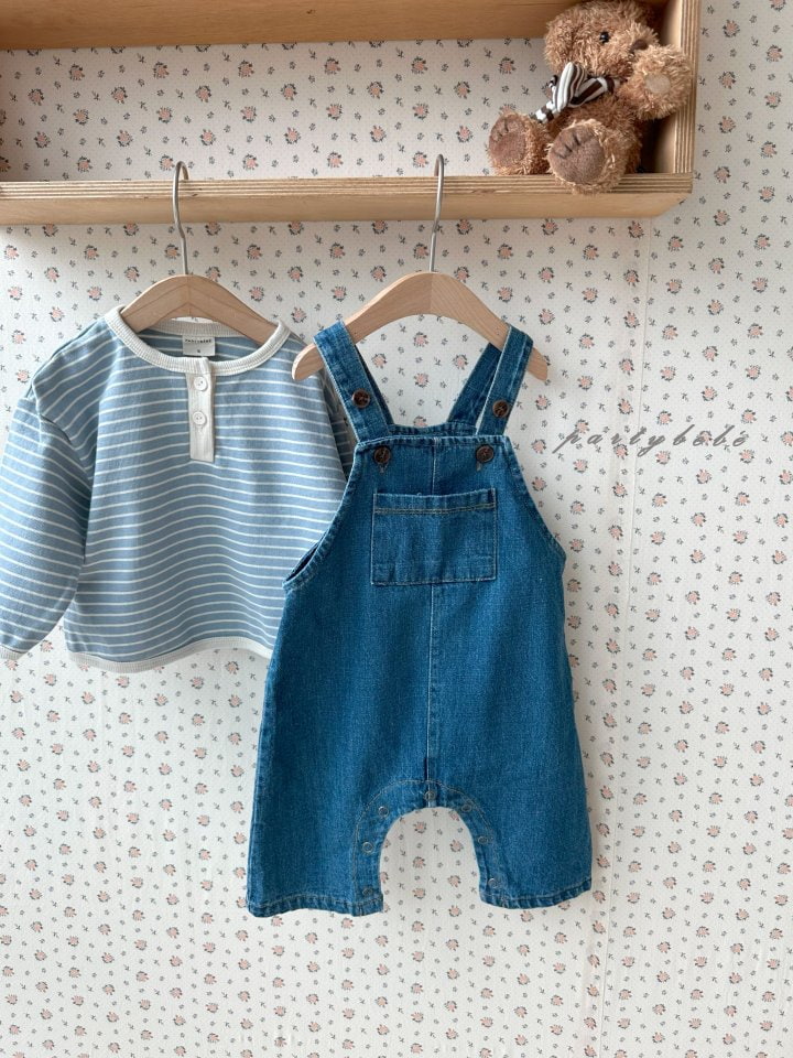 Party Kids - Korean Baby Fashion - #babyootd - Bongbong Overalls - 7