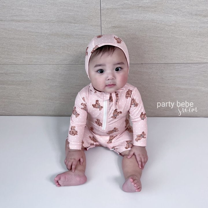 Party Kids - Korean Baby Fashion - #babyoutfit - Bear Rashguard with Hat - 11