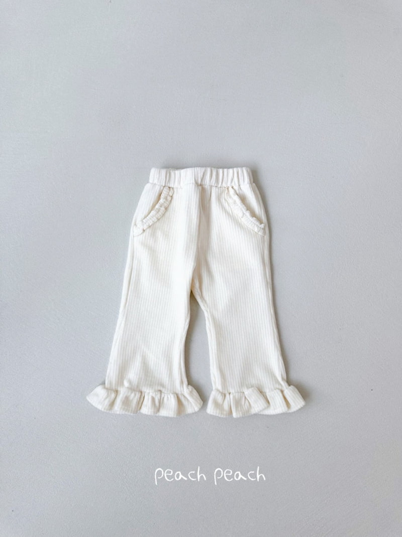 Peach Peach - Korean Children Fashion - #Kfashion4kids - Creamy Corduroy Bootscut Pants - 3