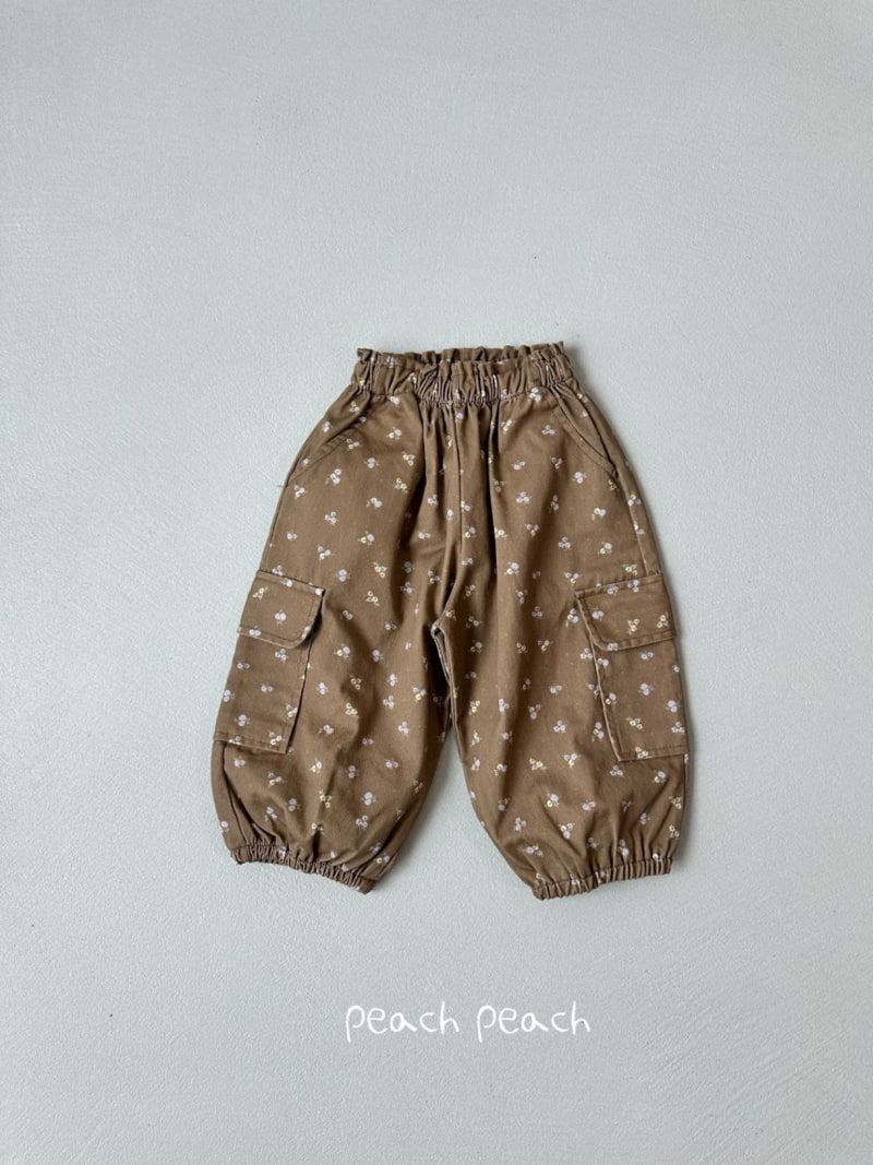 Peach Peach - Korean Children Fashion - #childofig - Petit Floral Cargo Pants - 6