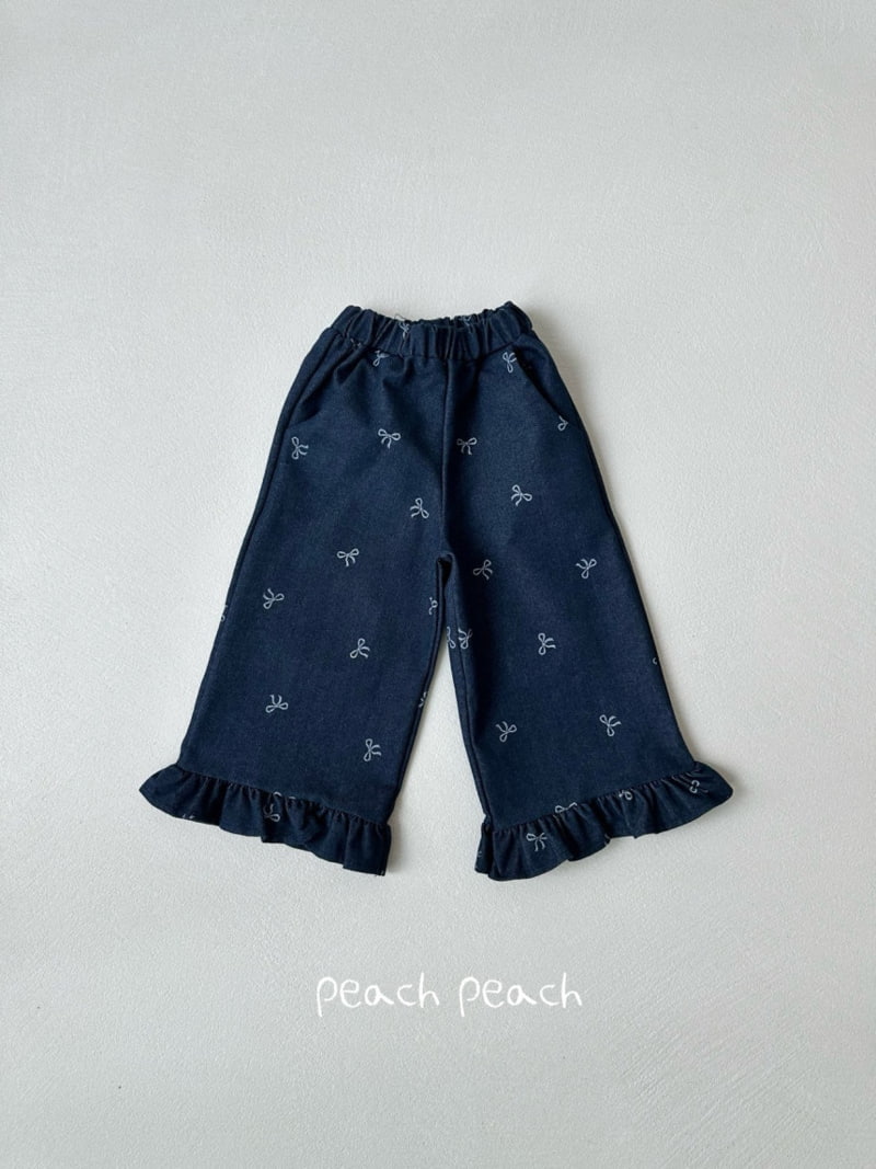 Peach Peach - Korean Children Fashion - #childofig - Ribbon Frill Pants - 5