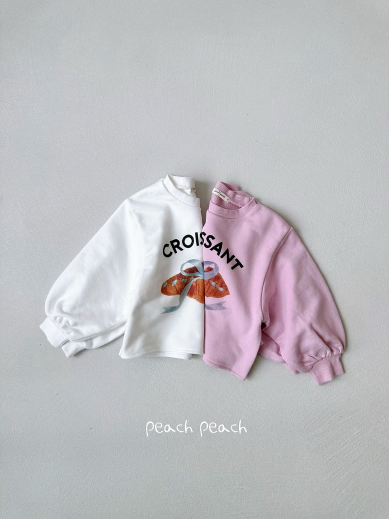 Peach Peach - Korean Children Fashion - #stylishchildhood - Croissant Sweatshirts - 4