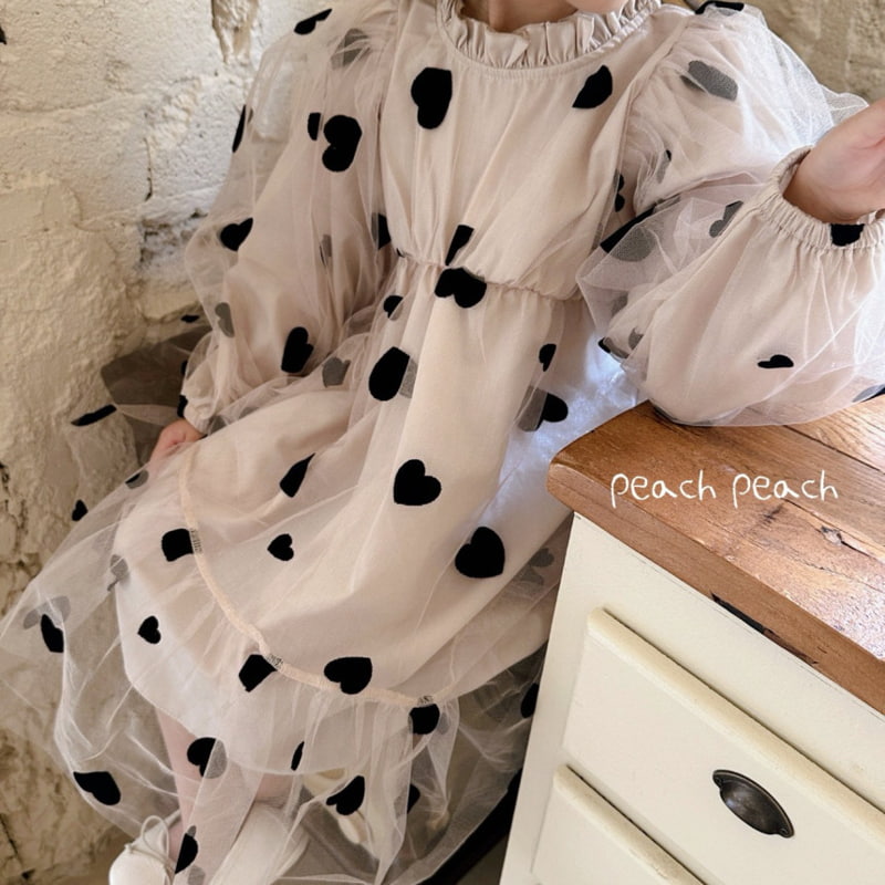 Peach Peach - Korean Children Fashion - #childofig - Love Love Dress - 8