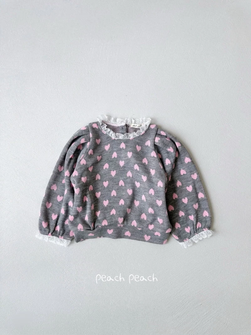 Peach Peach - Korean Children Fashion - #childofig - Romance Heart Knit - 5