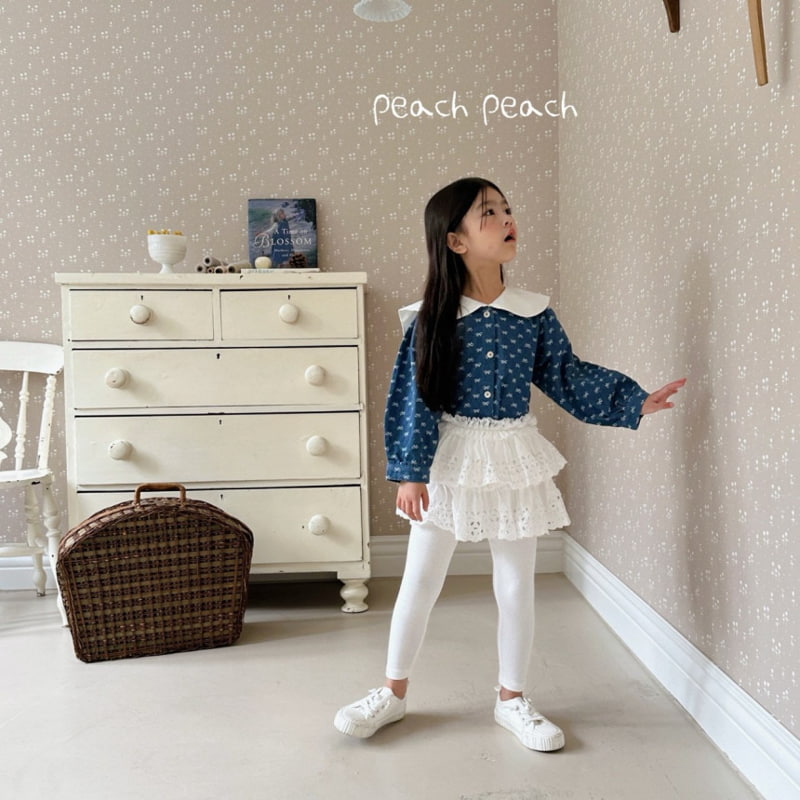 Peach Peach - Korean Children Fashion - #childrensboutique - Lilly Lace Skirt Leggings - 3