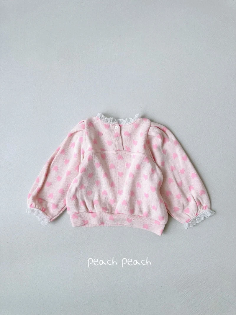 Peach Peach - Korean Children Fashion - #childrensboutique - Romance Heart Knit - 6