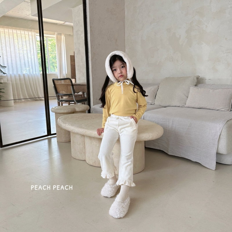 Peach Peach - Korean Children Fashion - #childrensboutique - Creamy Corduroy Bootscut Pants - 12