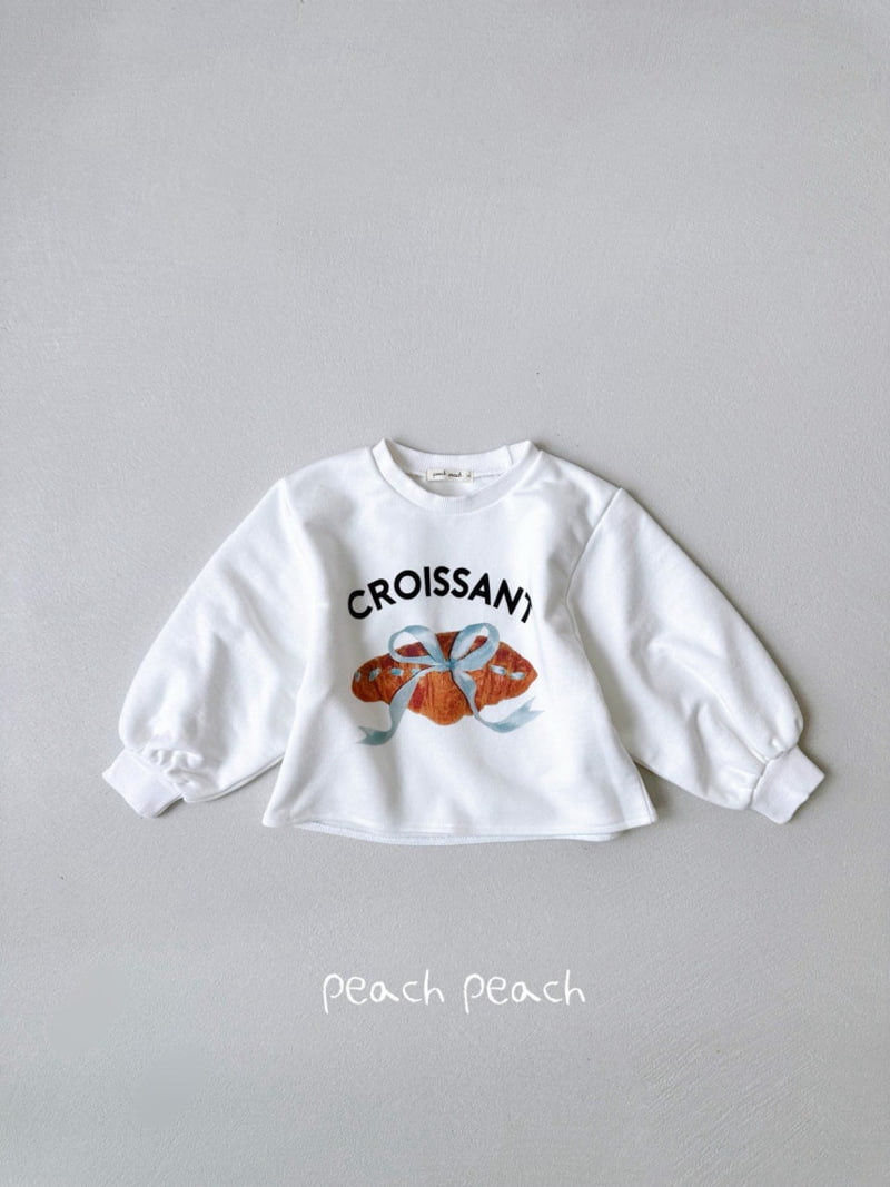 Peach Peach - Korean Children Fashion - #designkidswear - Croissant Sweatshirts - 6