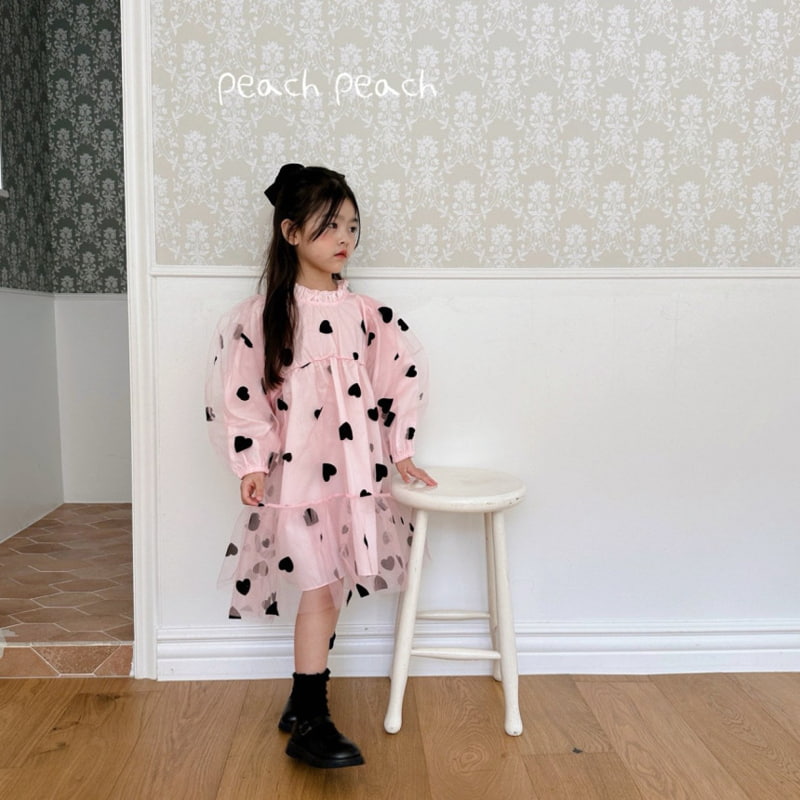 Peach Peach - Korean Children Fashion - #designkidswear - Love Love Dress - 10