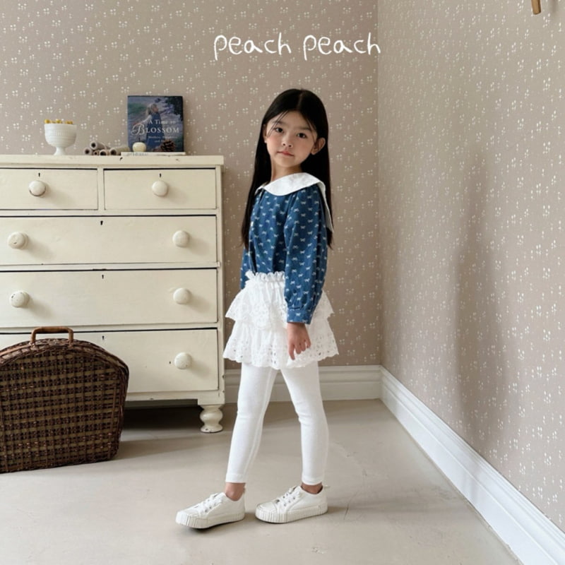 Peach Peach - Korean Children Fashion - #discoveringself - Lilly Lace Skirt Leggings - 5