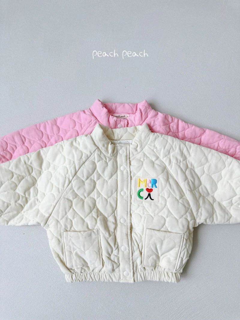 Peach Peach - Korean Children Fashion - #discoveringself - Merci Quilting Jacket - 3