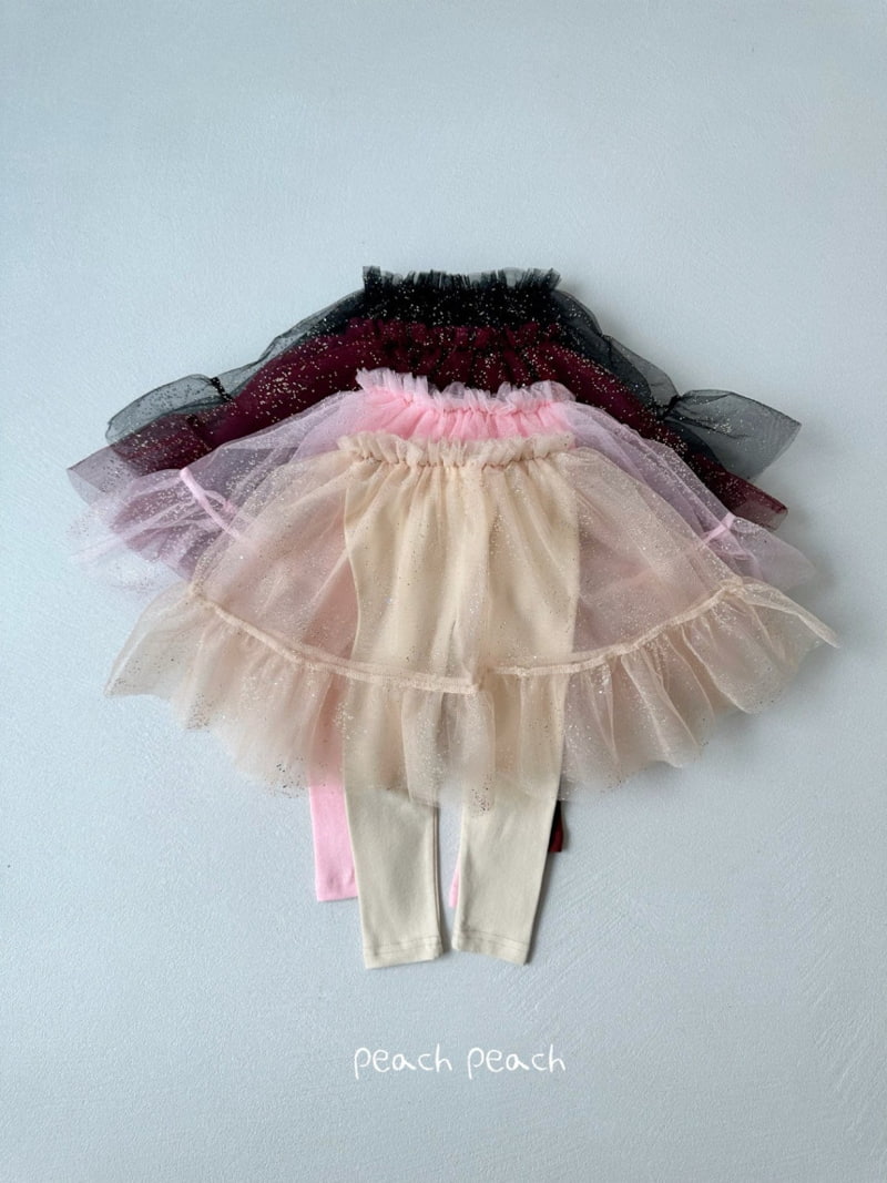 Peach Peach - Korean Children Fashion - #discoveringself - Glitter Tutu Skirt Leggings