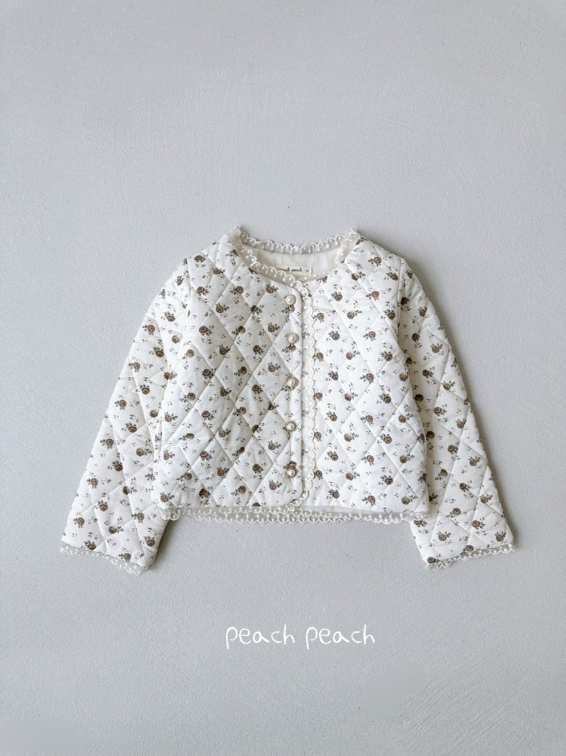 Peach Peach - Korean Children Fashion - #fashionkids - Chloe Quilting Jacket - 5