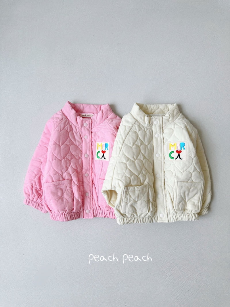 Peach Peach - Korean Children Fashion - #discoveringself - Merci Quilting Jacket - 4