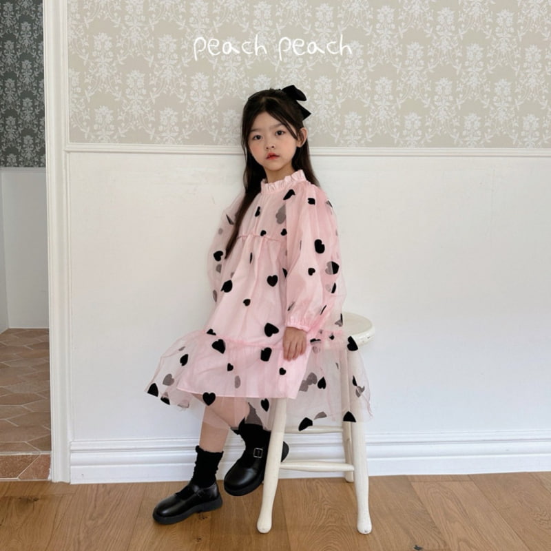 Peach Peach - Korean Children Fashion - #fashionkids - Love Love Dress - 12