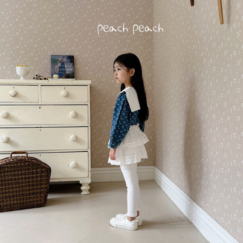 Peach Peach - Korean Children Fashion - #kidsshorts - Lilly Lace Skirt Leggings - 7