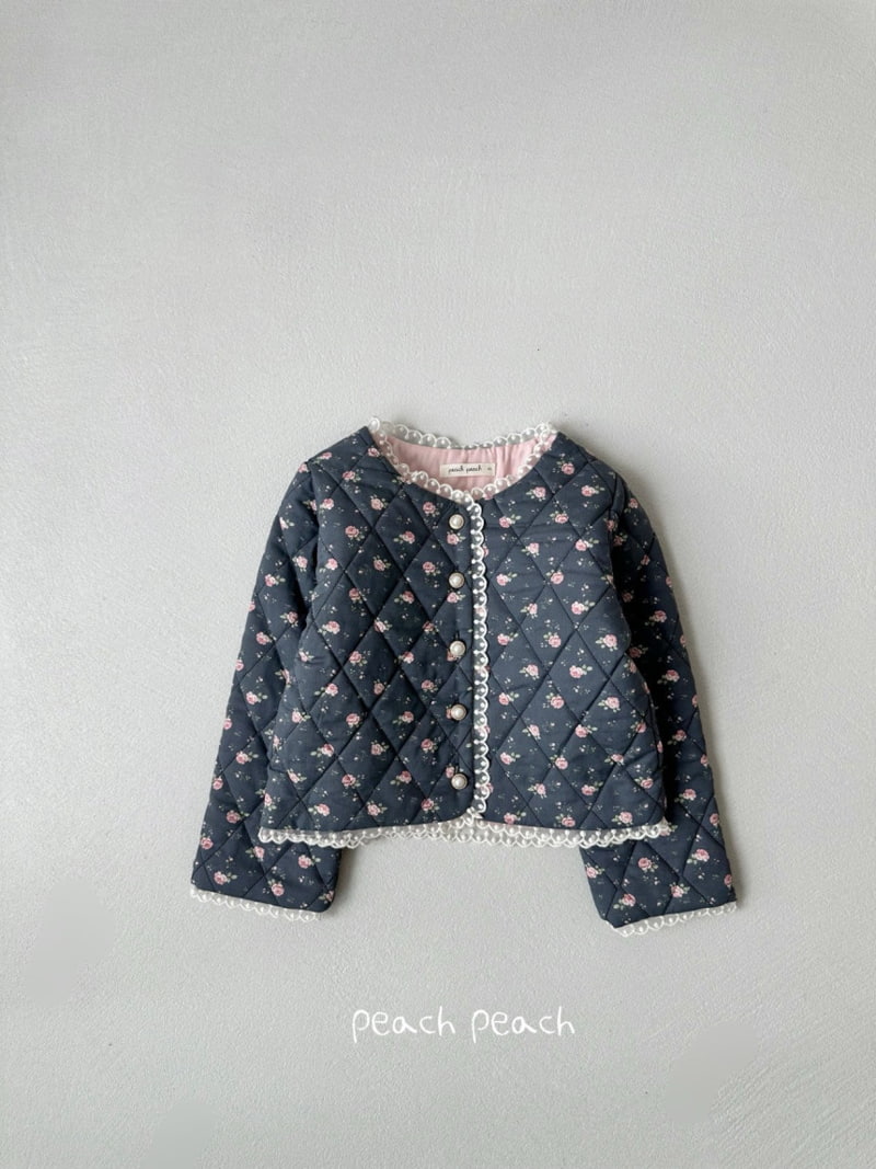 Peach Peach - Korean Children Fashion - #kidsshorts - Chloe Quilting Jacket - 6