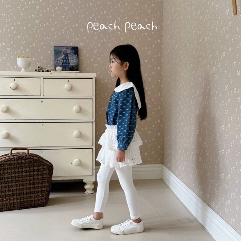 Peach Peach - Korean Children Fashion - #kidsstore - Lilly Lace Skirt Leggings - 8