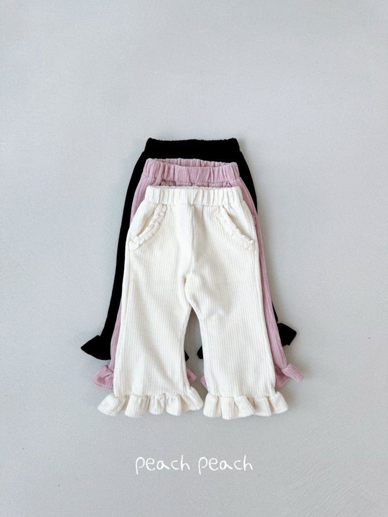 Peach Peach - Korean Children Fashion - #kidsstore - Creamy Corduroy Bootscut Pants