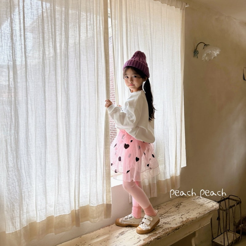 Peach Peach - Korean Children Fashion - #kidzfashiontrend - Heart Darling Tutu Skirt Leggings - 3