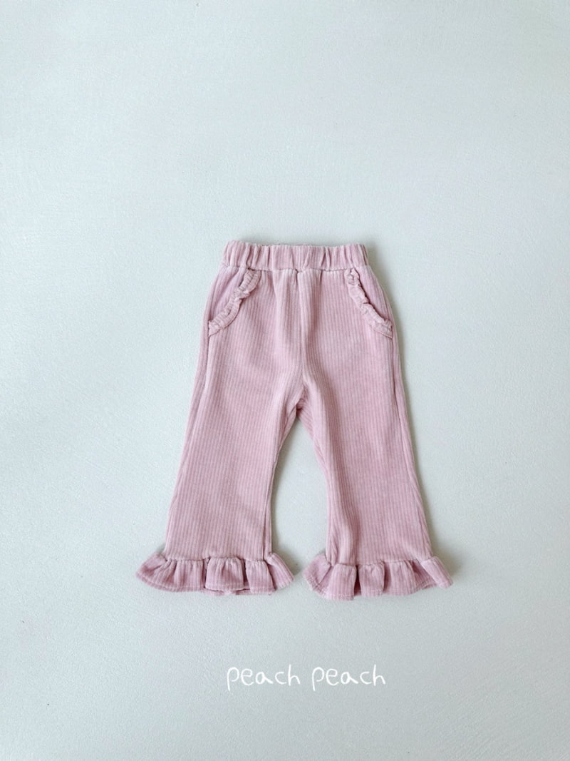 Peach Peach - Korean Children Fashion - #Kfashion4kids - Creamy Corduroy Bootscut Pants - 4