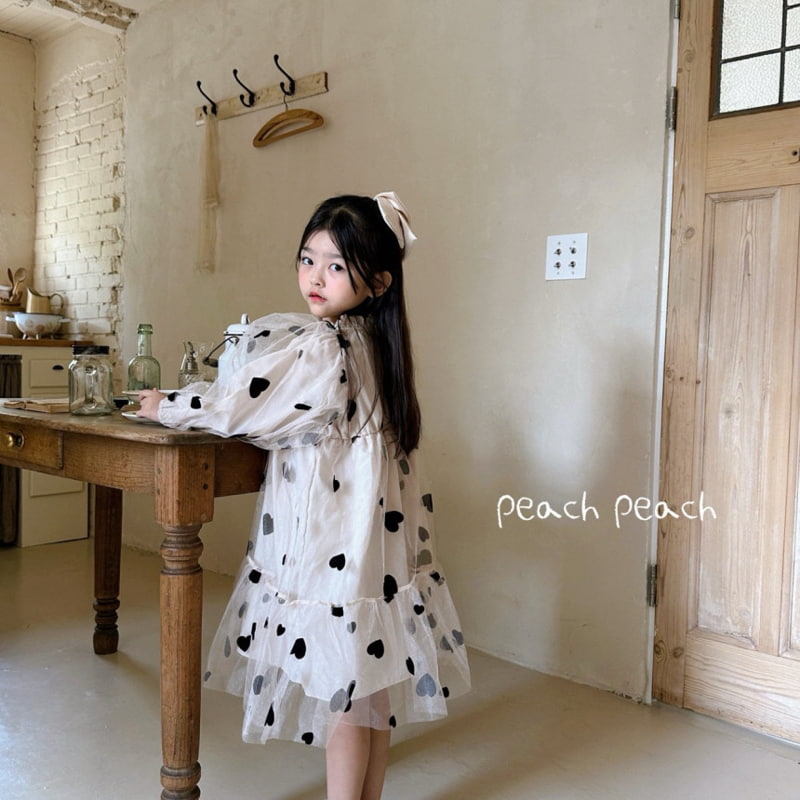 Peach Peach - Korean Children Fashion - #magicofchildhood - Love Love Dress - 2